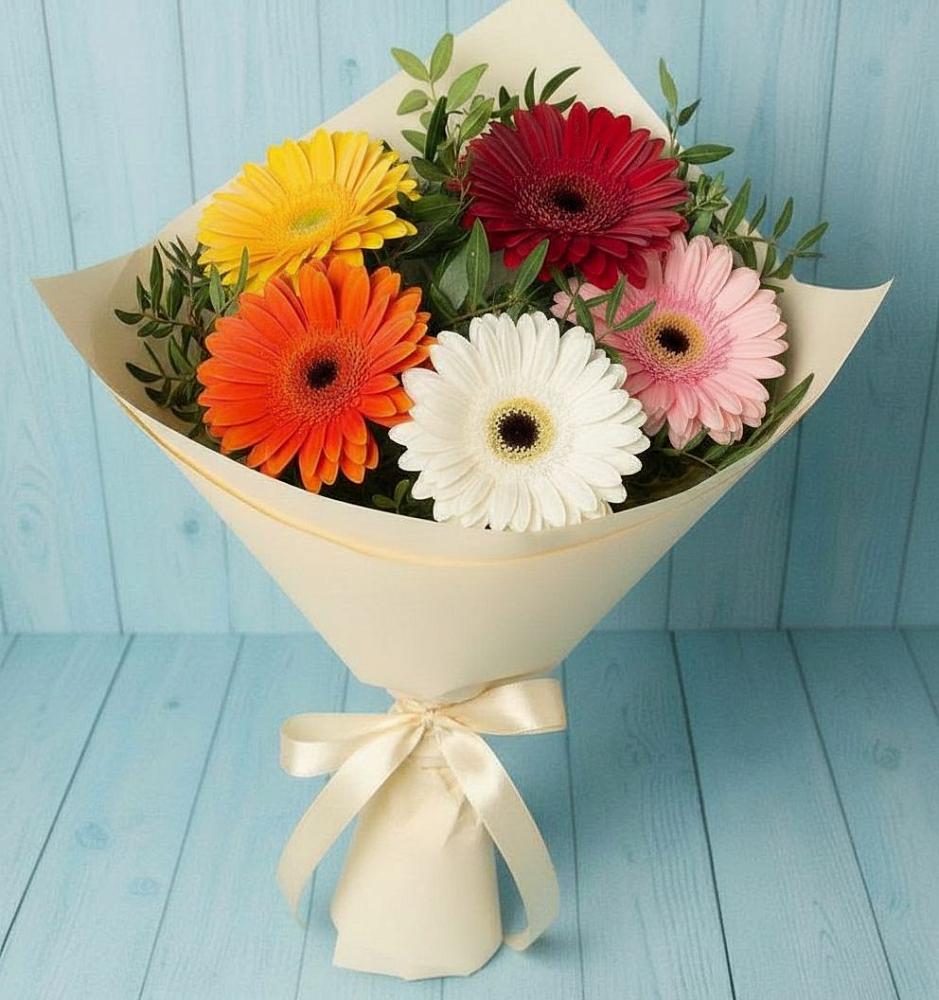 Букет цветов из: Герберы в Целинном Алтайского края