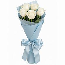Букет 5 Белых роз Проуд в Целинном Алтайского края