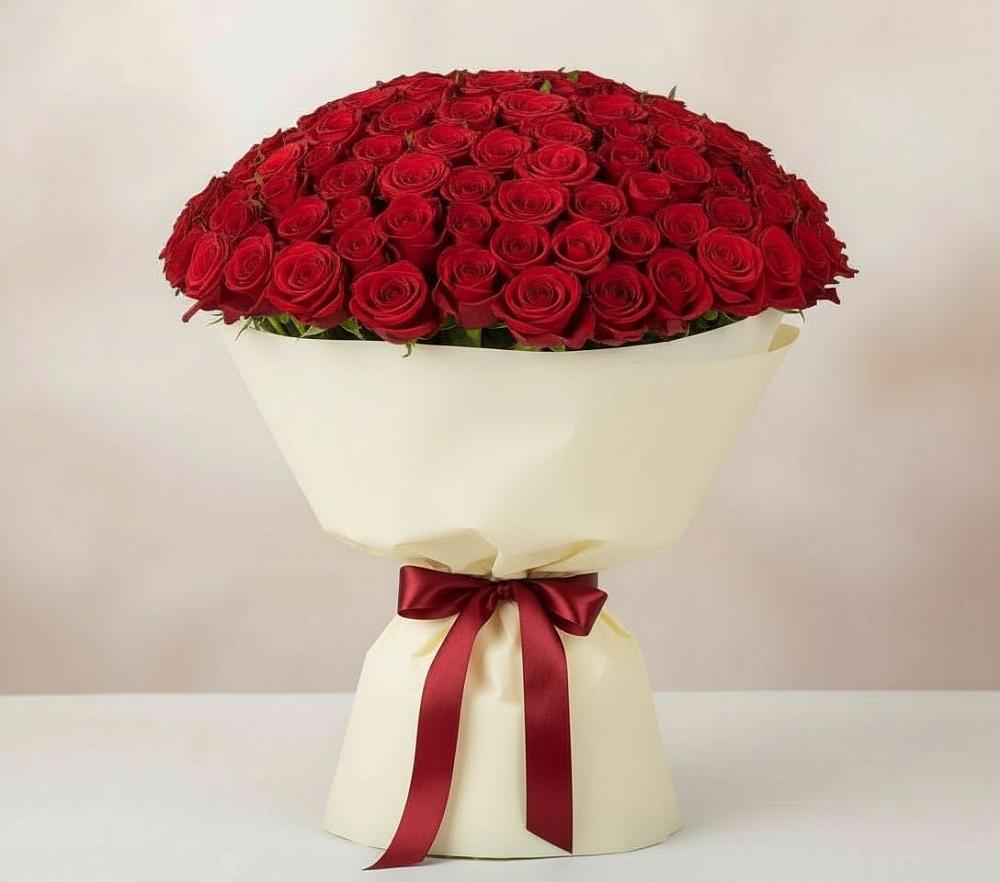 Букет 101 Красная роза Милано в Целинном Алтайского края