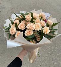Букет Кремовые розы Латте в Целинном Алтайского края
