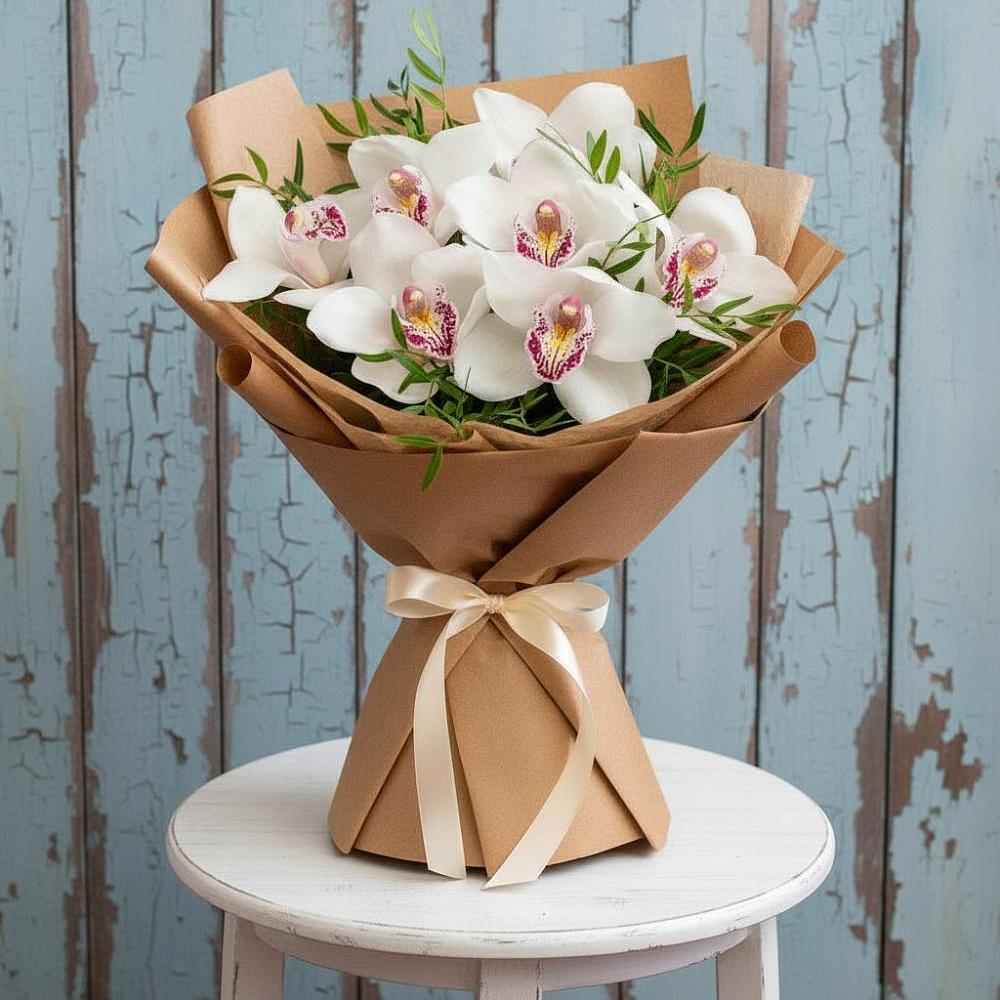 Букет цветов из: Орхидеи и Розы в Целинном Алтайского края