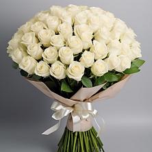 Букет 101 беля роза Белоснежка в Целинном Алтайского края