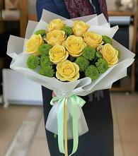 Букет цветов из:  Хризантемы и Розы в Целинном Алтайского края