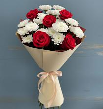Букет цветов из:  Розы и Хризантемы в Целинном Алтайского края