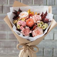 Букет цветов из:  Гвоздики, Хризантемы и Розы в Целинном Алтайского края