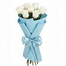 Букет 7 белых роз Проуд в Целинном Алтайского края