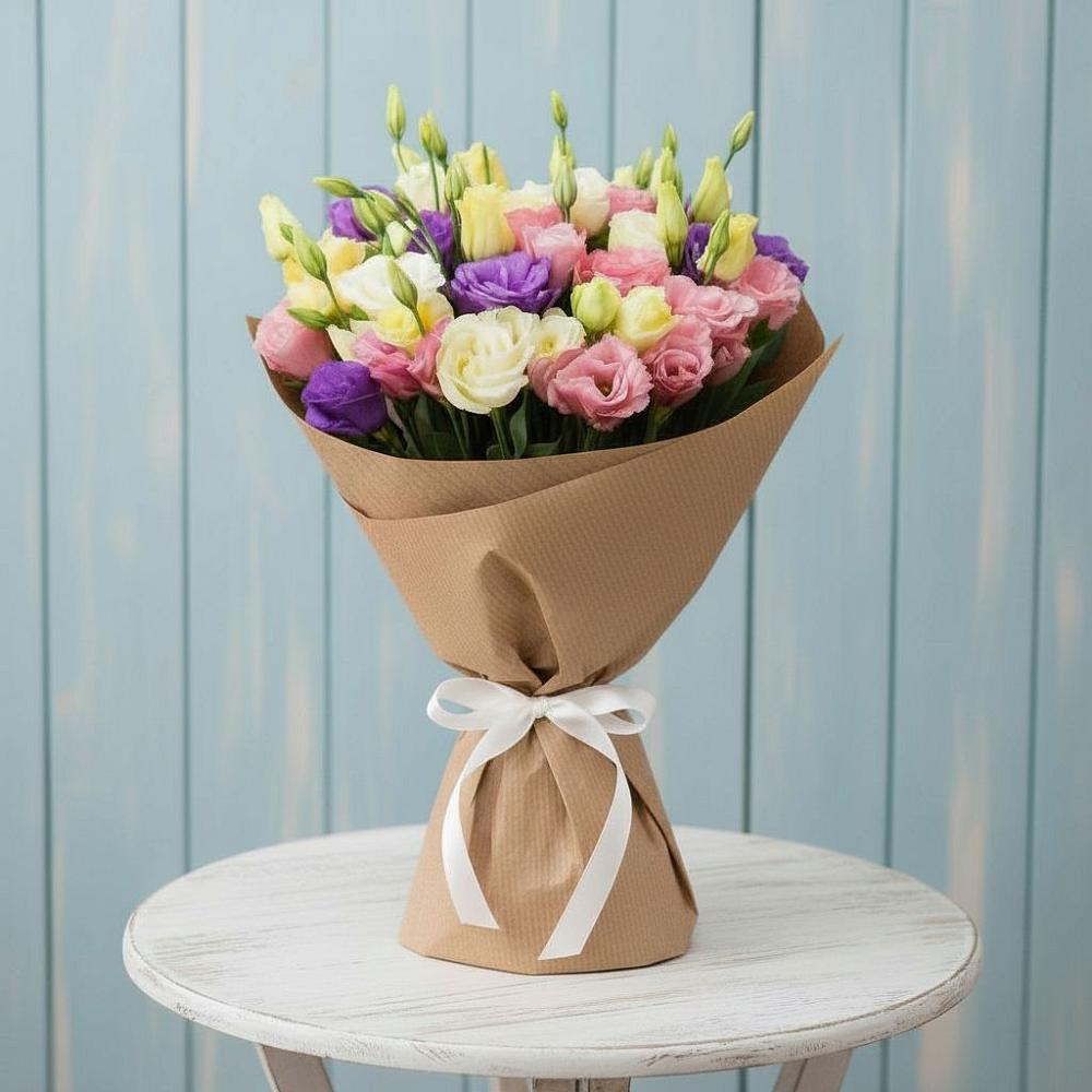 Букет цветов из: Лизиантусы в Целинном Алтайского края