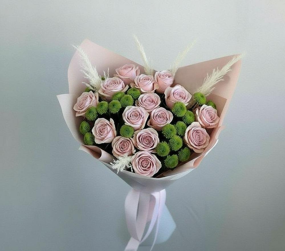 Букет цветов из: Розы и Хризантемы в Целинном Алтайского края