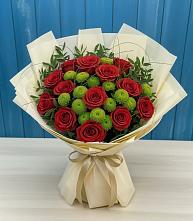 Букет цветов из:  Розы и Хризантемы #REPLACE_PRED# Целинном Алтайского края