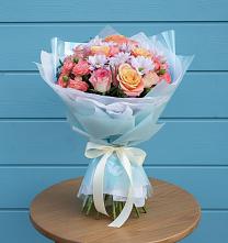 Букет цветов из:  Хризантемы и Розы в Целинном Алтайского края