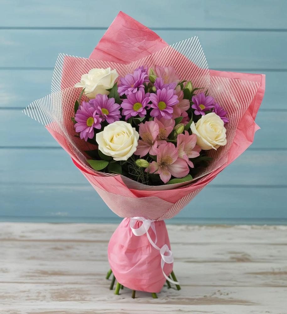 Букет цветов из: Герберы в Целинном Алтайского края