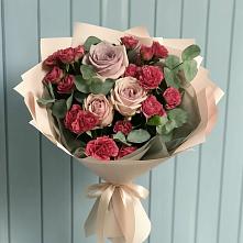 Букет цветов из:  Гвоздики и Розы #REPLACE_PRED# Целинном Алтайского края
