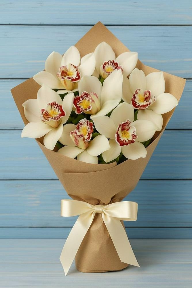 Букет цветов из: Орхидеи и Розы в Целинном Алтайского края