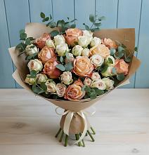 Букет цветов из:  Альстромерии и Розы #REPLACE_PRED# Целинном Алтайского края