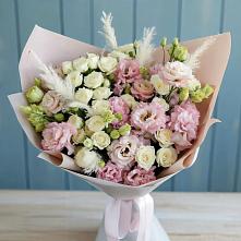 Букет цветов из:  Альстромерии и Розы в Целинном Алтайского края