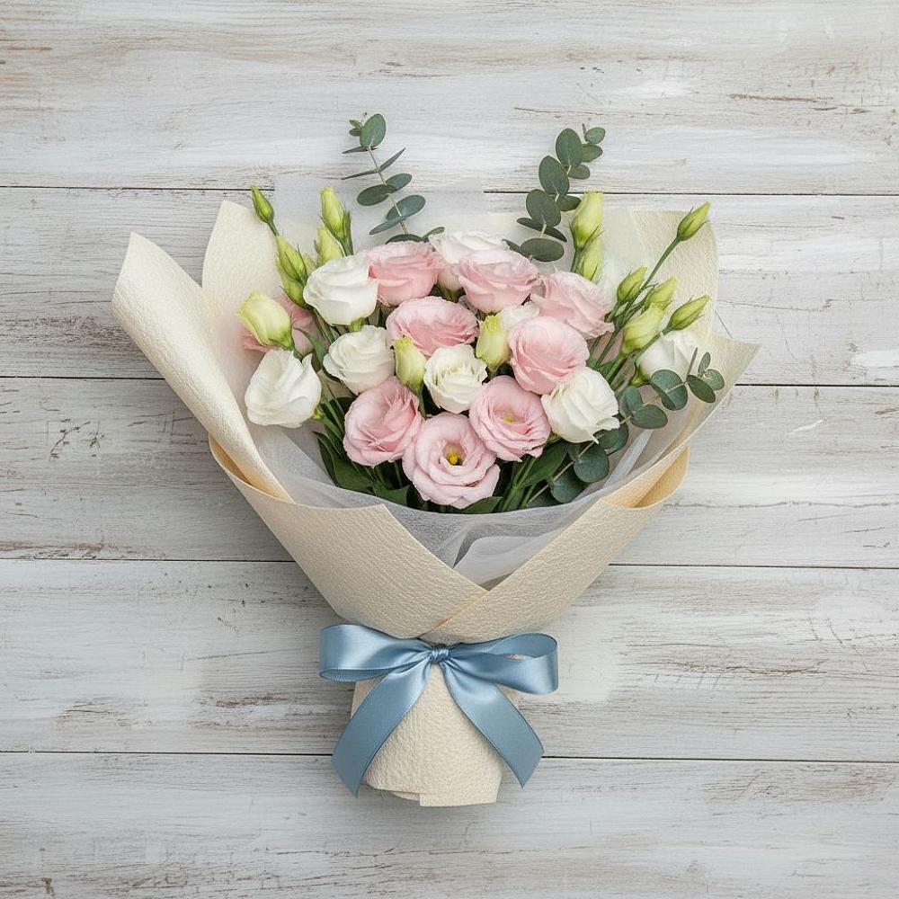 Букет цветов из: Лизиантусы в Целинном Алтайского края